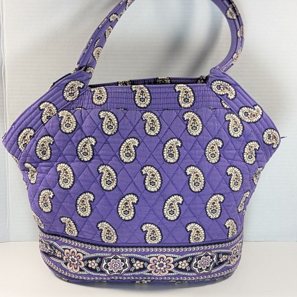 Purple Paisley Quilted Women's Bag